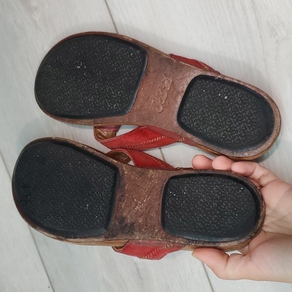 Olukai Womens Haiku Leather Sandals Flats shoes sz 8 - Picture 12 of 12